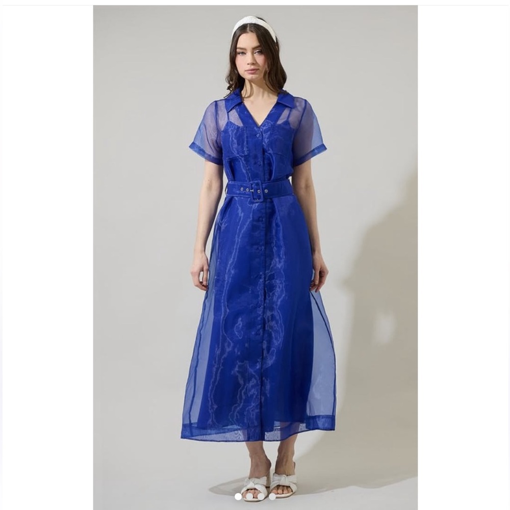 Elegant Blue Organza dress